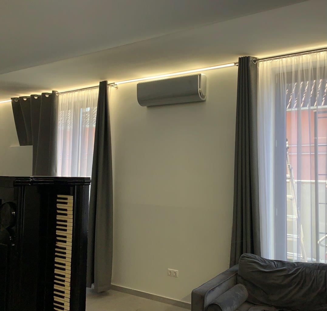 Beltéri klíma a nappali falán